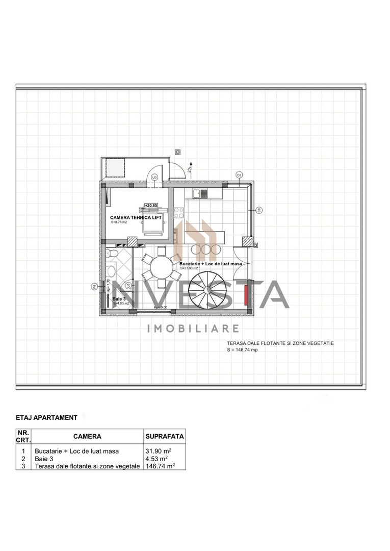 Penthouse modern de 150 mp utili! + 2 Terase de 200 mp! - Poză 11