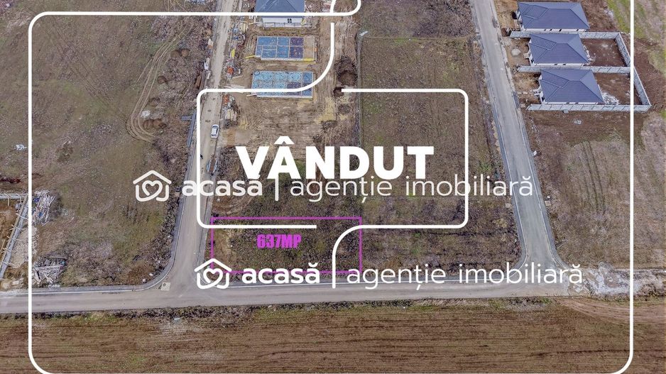 VÂNDUT - Teren 637 mp | 2 fronturi stradale | Cartier Via Carmina - Poză 1