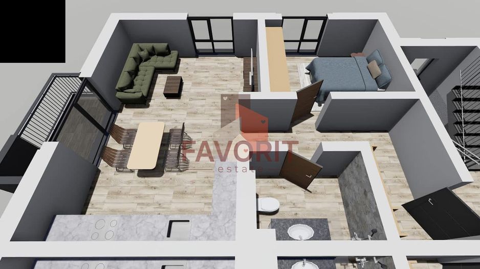 Apartament 2 camere | Decomandat | La asfalt | Curte + 2 locuri de parcare - Poză 11