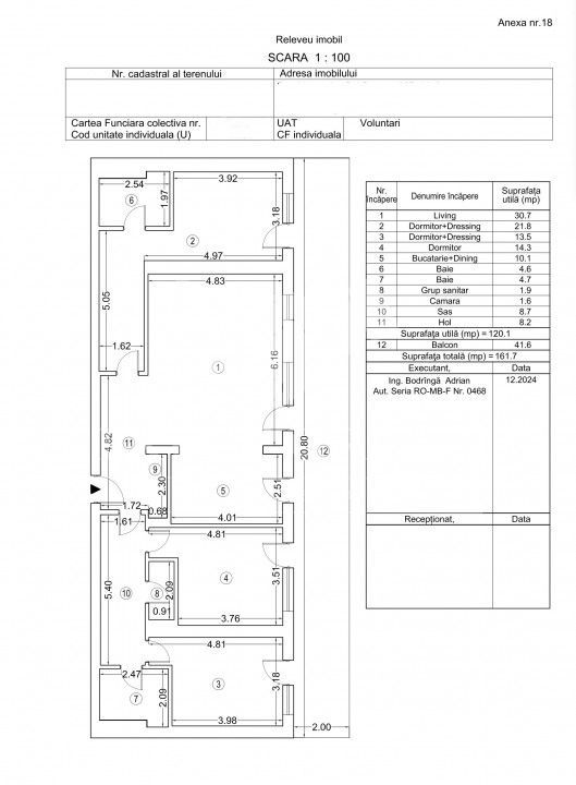 Apartament 4 camere | Erou Iancu Nicolae | Terasa | Loc de parcare - Poză 12