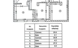 Apartament cu 4 camere / Posibilitate investitie / Arcul de Triumf - Schiță 55