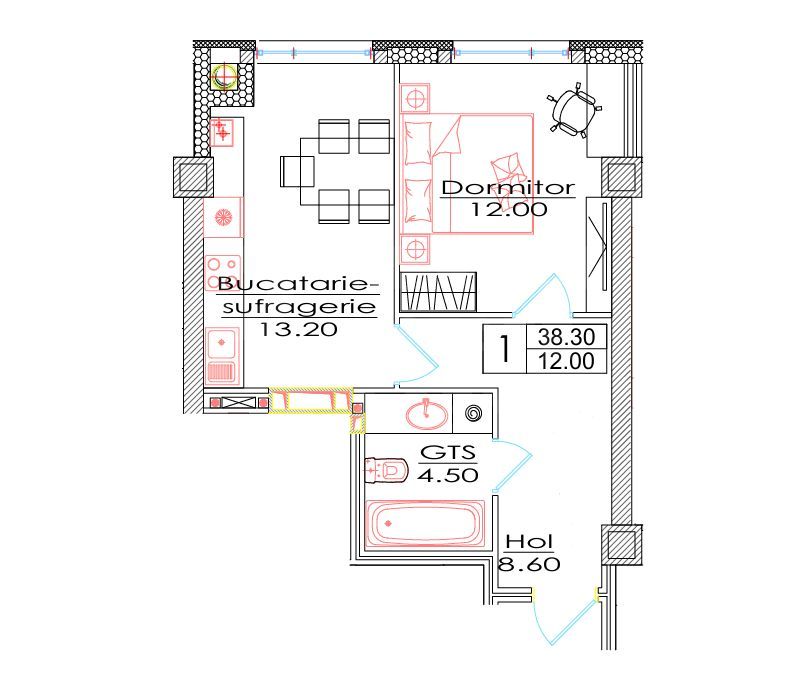 Vânzare, apartament, o cameră, str. Ialoveni, Telecentru - Poză 2