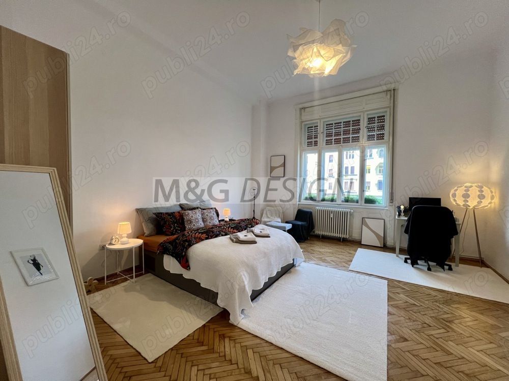 3 camere 104mp etaj 1 vedere in Piata Victoriei complet utilat si mobilat - Poză 1