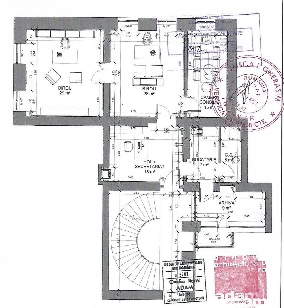 4 camere Ultracentral  - Piața Unirii, ideal birouri, parcare in curte - Poză 23
