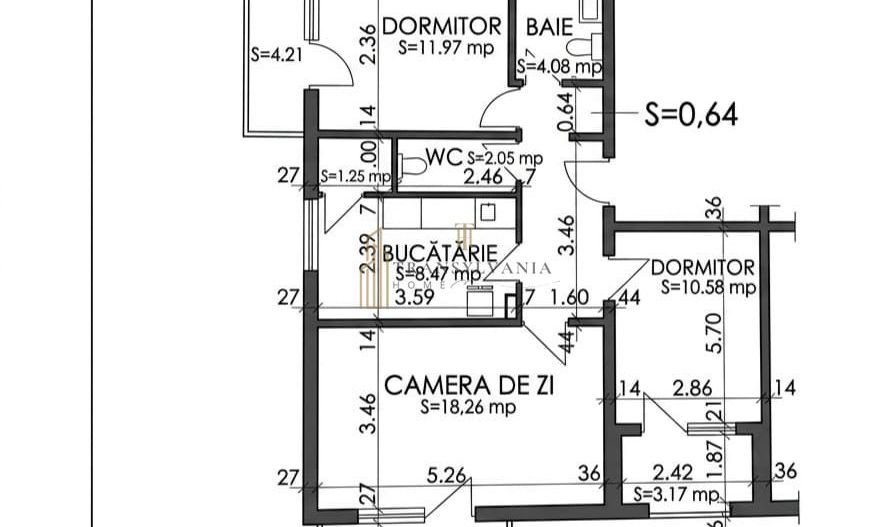 Apartament 3 camere, decomandat - Poză 9