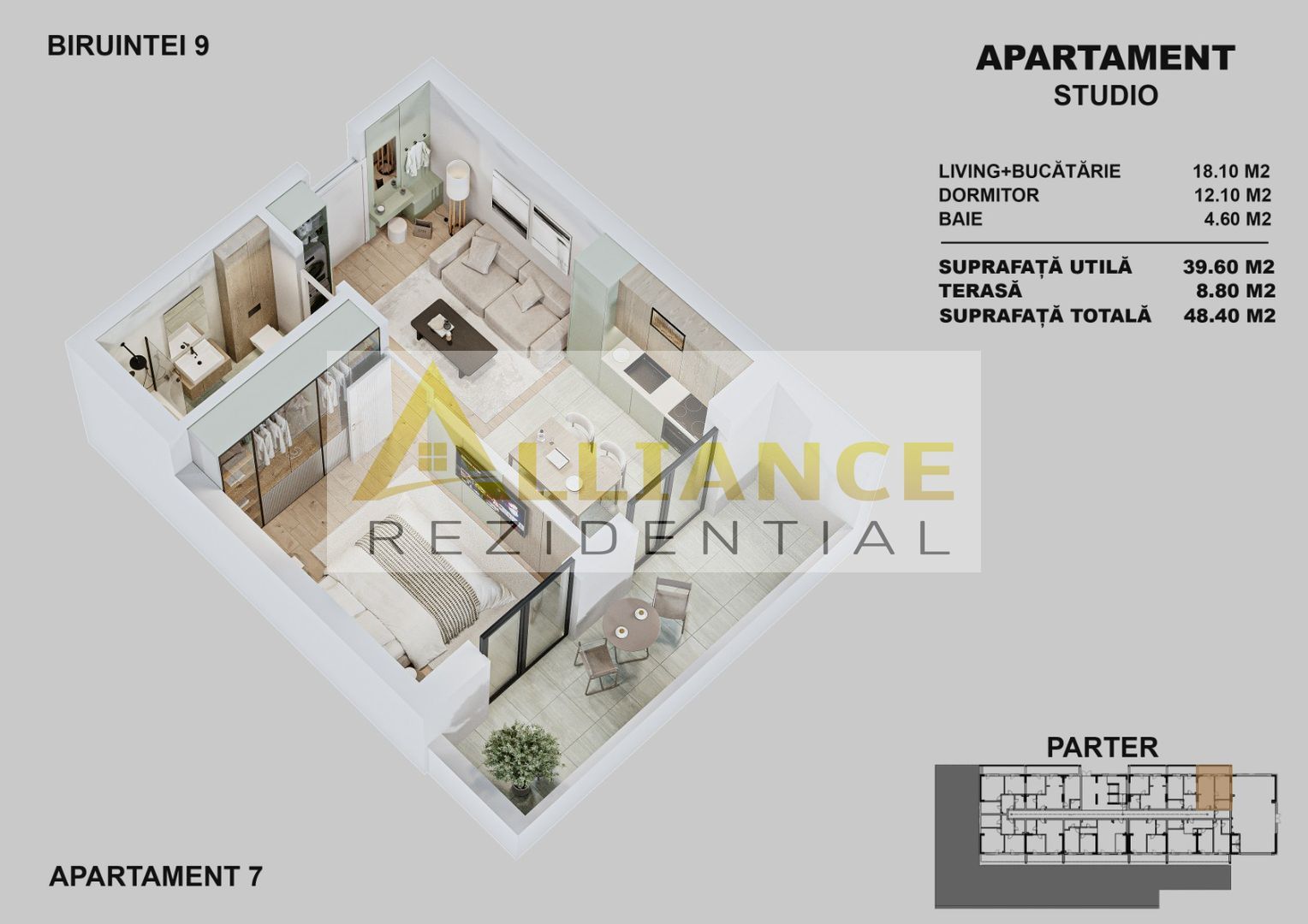 APARTAMENTE NOI CU CURTE PROPRIE | STR. BIRUINTEI I METROU - Poză 2