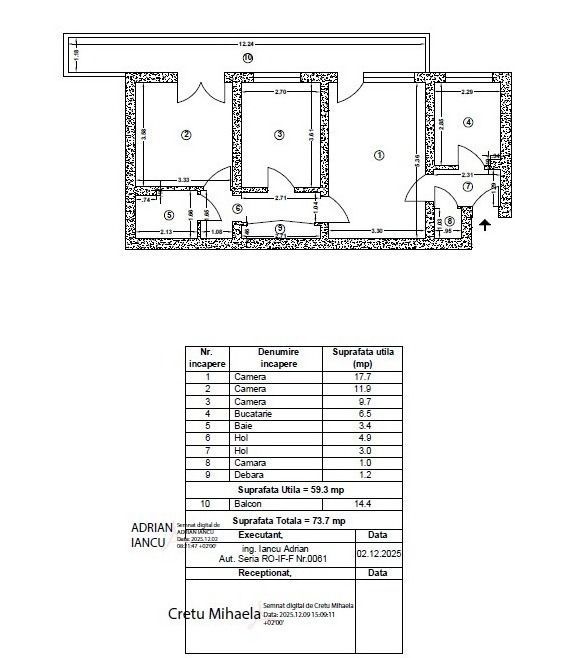 Apartament 3 camere Titan-Piata Minis - Poză 1