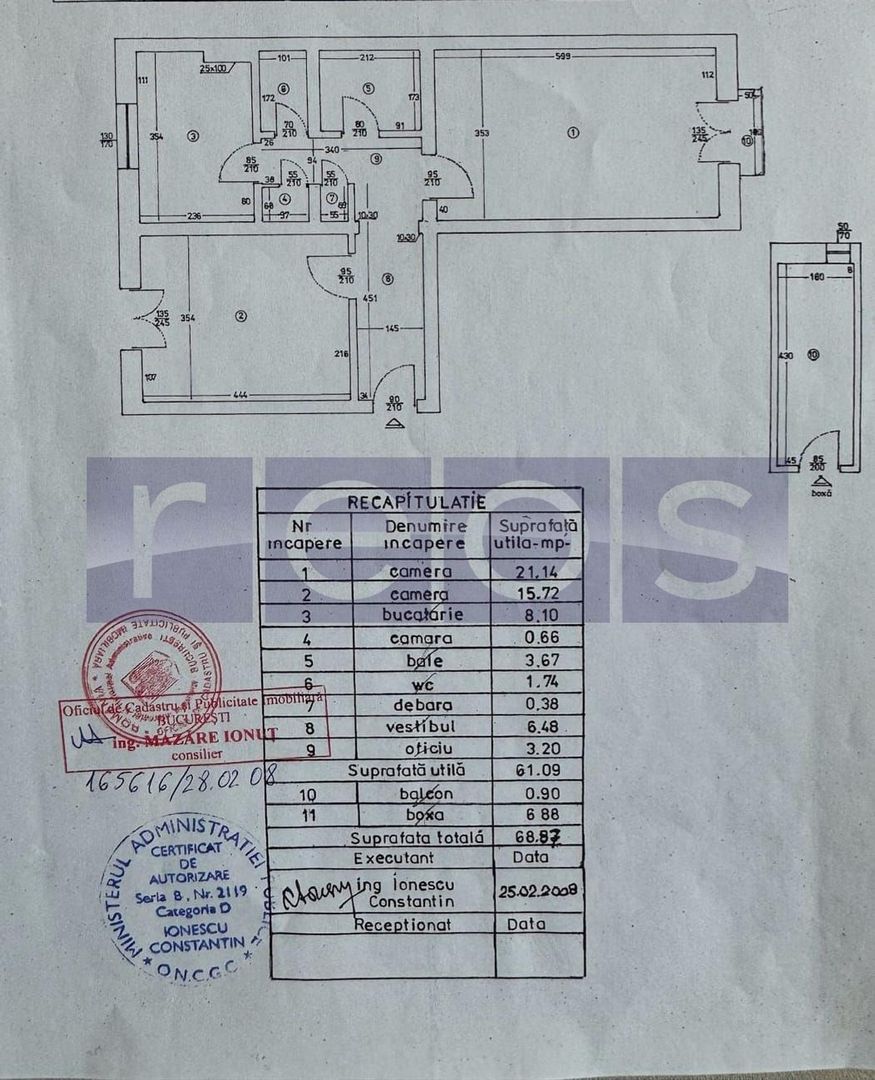 VANZARE 2 CAMERE | 61MP UTILI | PARC BAZILESCU | METROU | - Poză 9