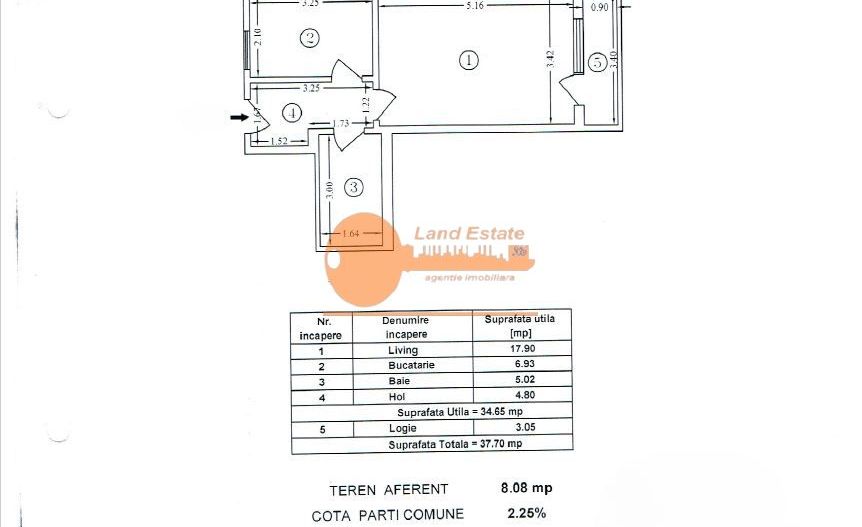 Garsonieră decomandată Gorjului – 10 min centrală proprie - Schiță 8