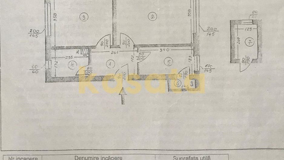 Apartament 2 camere Primăverii, renovat, 46mp - Schiță 16