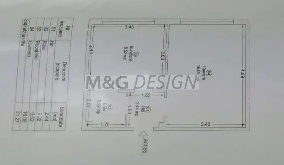 Apartament 1 camera Buziasului 32 mp - Poză 12