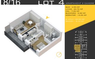 2 camere  Titan Pallady  Metrou Nicolae Teclu - Schiță 11