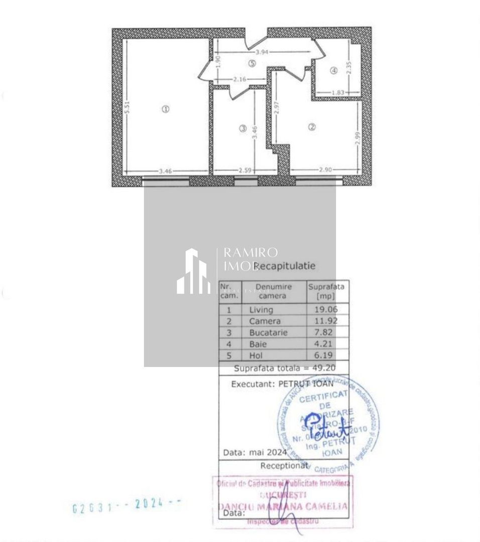 2 Camere Decomandat - Giurgiului - Bloc 2024 - Schiță 12