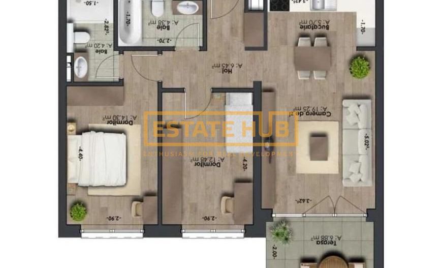 Apartament 3 camere | The Nest | Comision 0% - Poză 3
