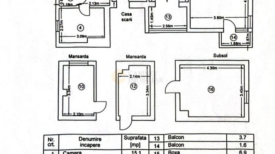 4 camere + birou | Biserica Casin | 110mp total | Renovat 2025 - Schiță 25