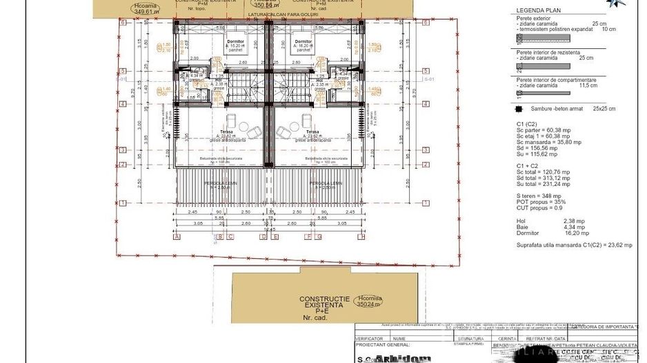 Inchiriere duplex modern, la 2 minute de Cluj Arena - Schiță 24