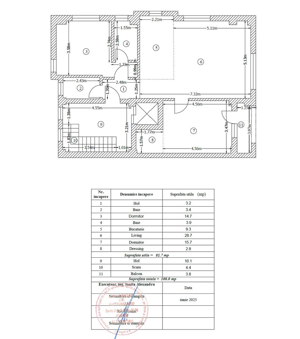 3 camere Aviatiei | bloc nou - Schiță 1
