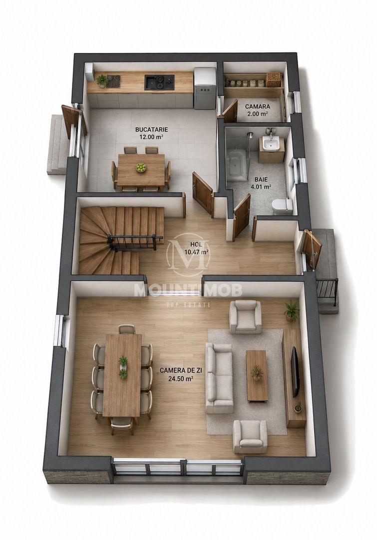 Casă individuală, 108 mp utili, NZEB | 300 mp teren, Sânpetru/Brașov - Schiță 7
