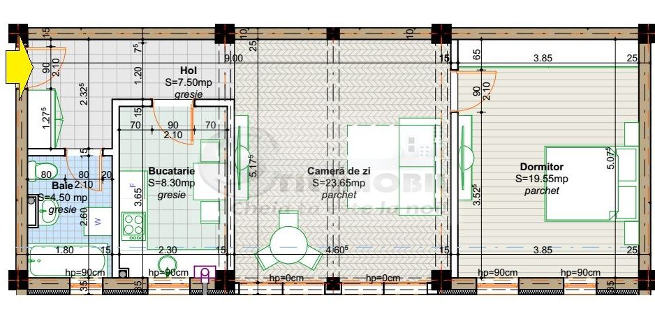 Apartament, intabulat, 2 camere nou de vanzare in Iasi Valea Lupului - Poză 2