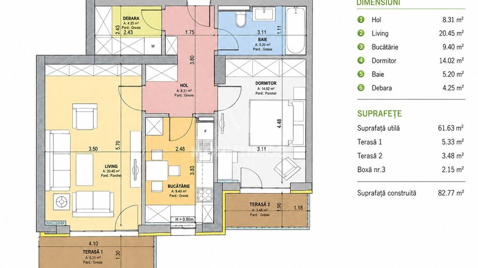 Apartament 2 Camere Decomandat | 62 mp | Parcare + Boxă | Urban Coresi - Poză 4
