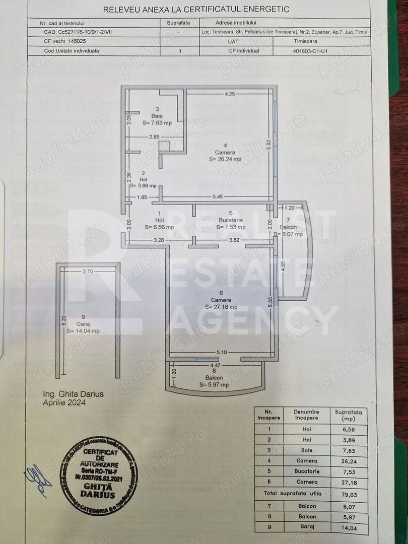 Vânzare, apartament, 2 camere, Timișoara - Schiță 9
