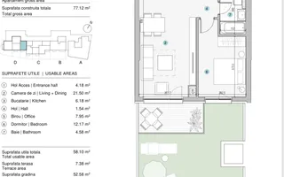 VANZARE 3 CAMERE STRAULESTI | 70 MP | CURTE PROPRIE 53MP | COMPLEX NOU - Poză 17