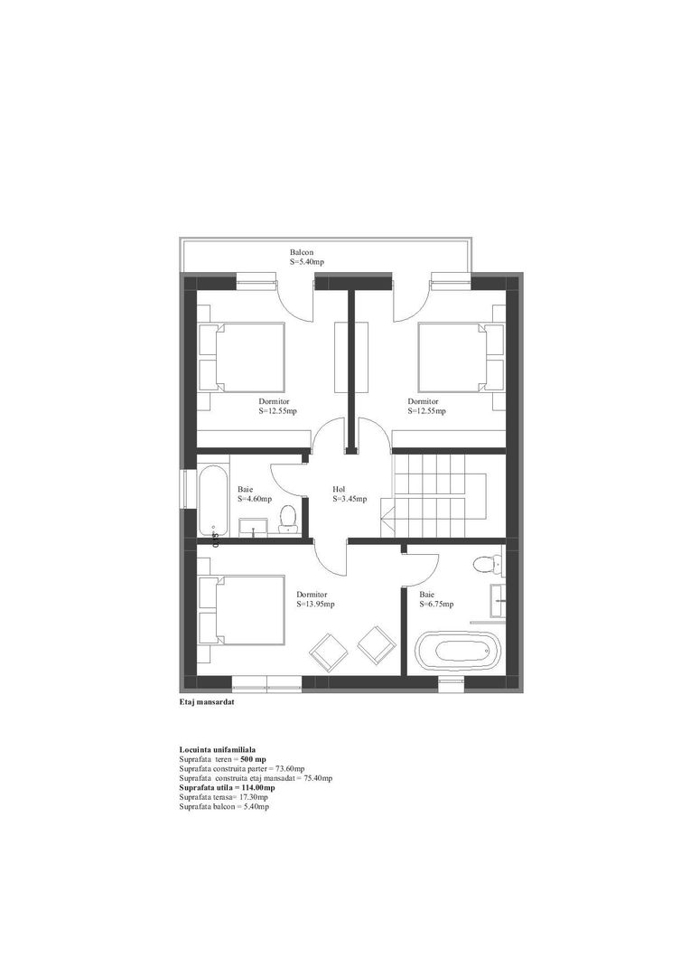 Casa individuala in Cristian compusa din 5 camere - Schiță 16