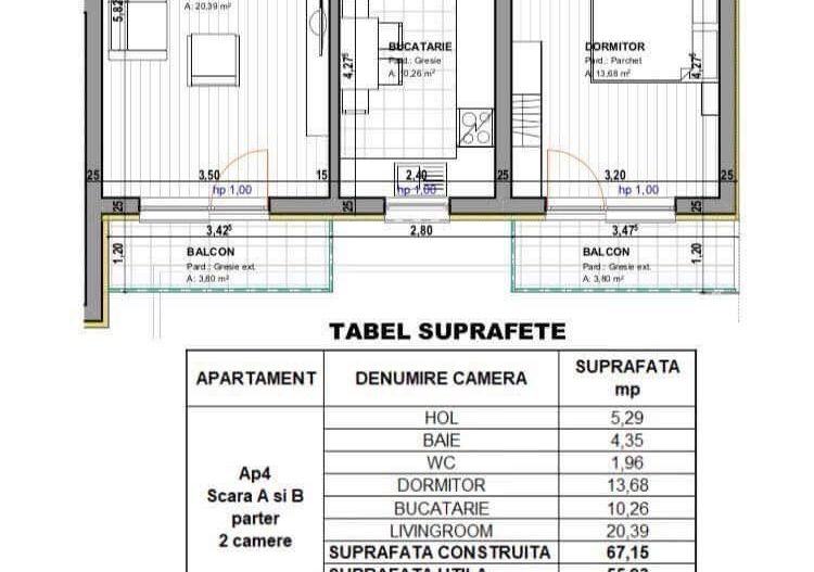 Vindem apartament  complet mobilat modern cu 2 bai zona Ghimbav - Poză 19