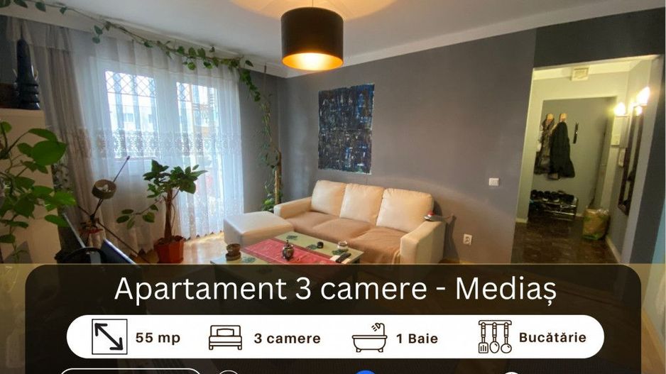 Apartament 3 camere complet mobilat - Poză 1