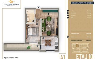 Apartament modern compartimentat, 2 camere, Pucheni-Rahova, Sector 5 - Schiță 5
