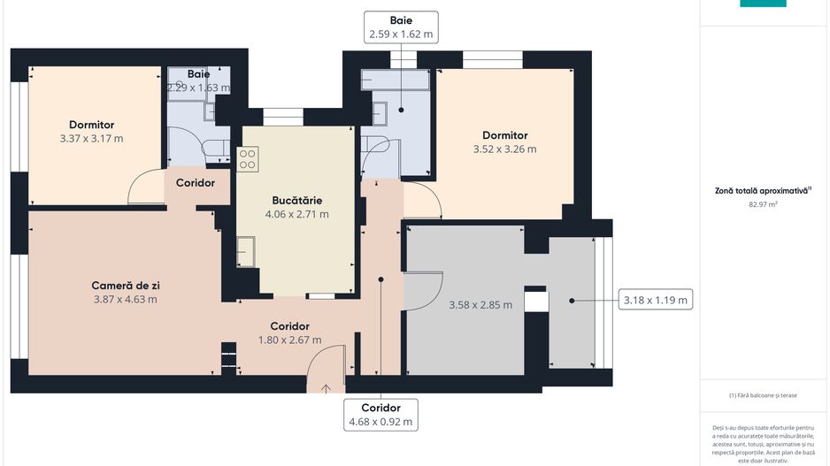 Apartament panoramic cu 4 camere zona 300 - Poză 8