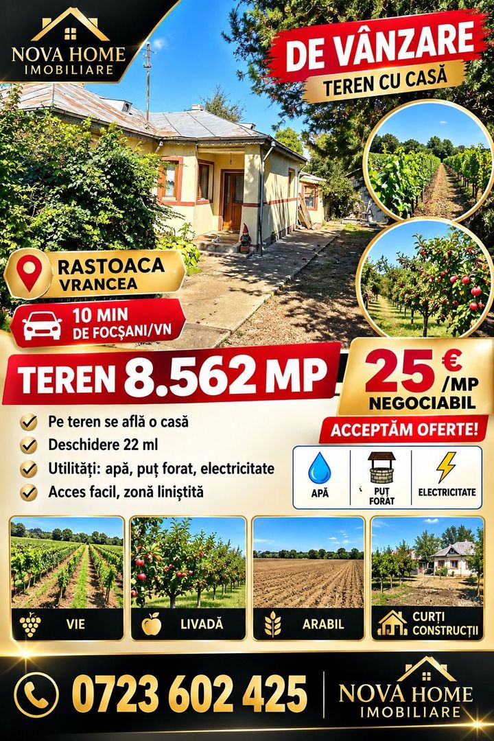 🏡 IMOBIL CU POTENȚIAL – RĂSTOACA, VRANCEA 🌿 - Poză 1