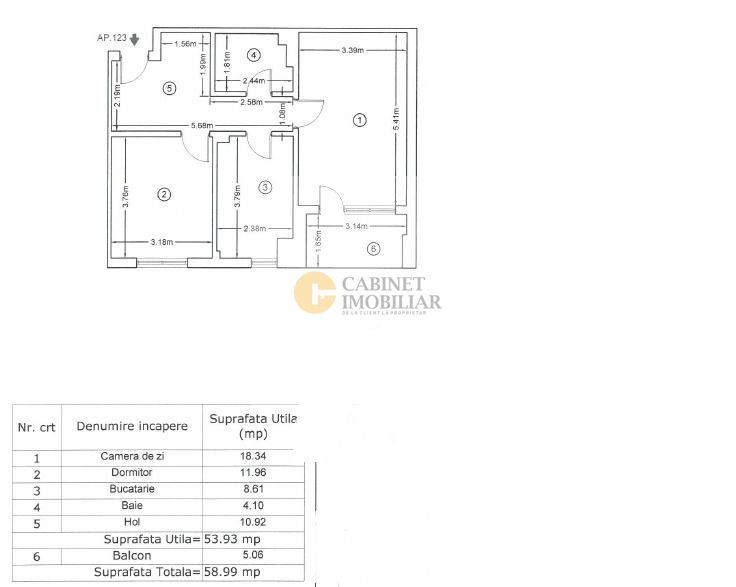 2 Camere - 59MP | Decomandat | Rotar Park 1 | Metrou Pacii 1 minut - Schiță 12