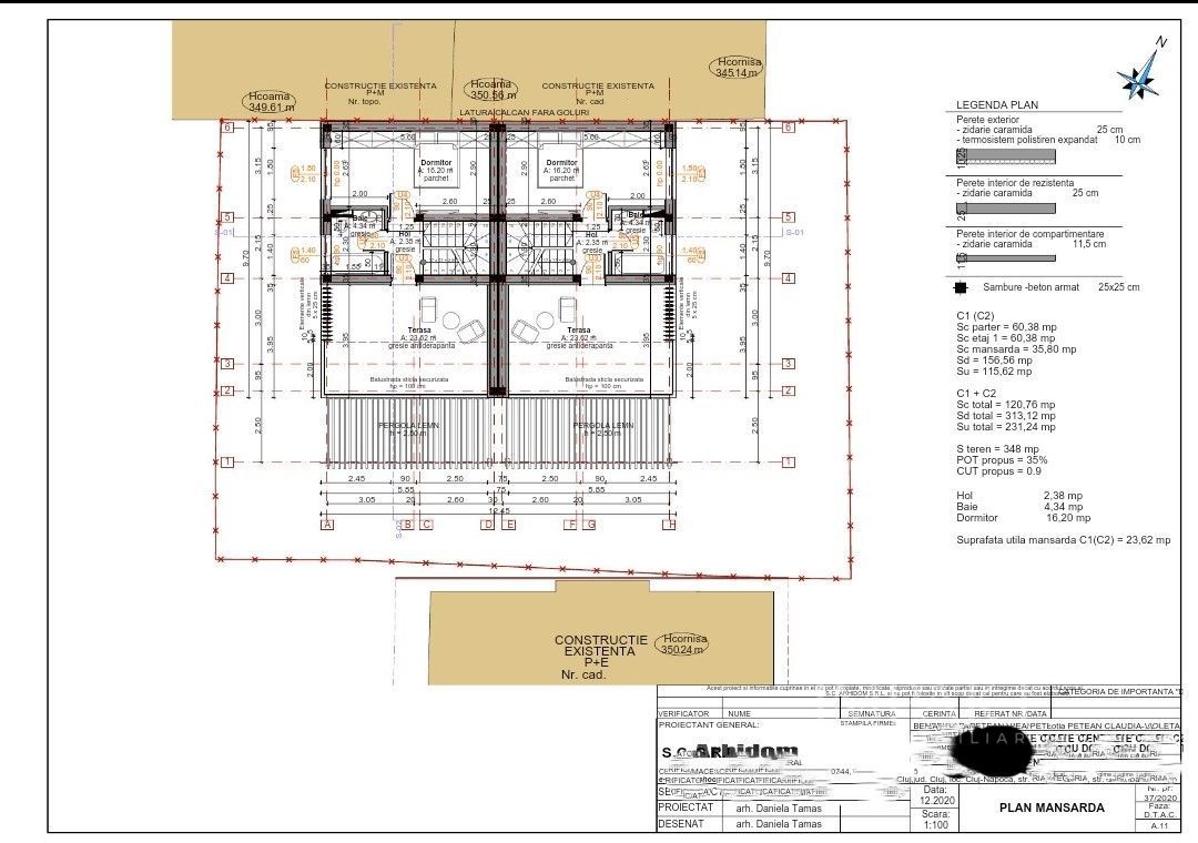 Inchiriere duplex modern, la 2 minute de Cluj Arena - Schiță 24