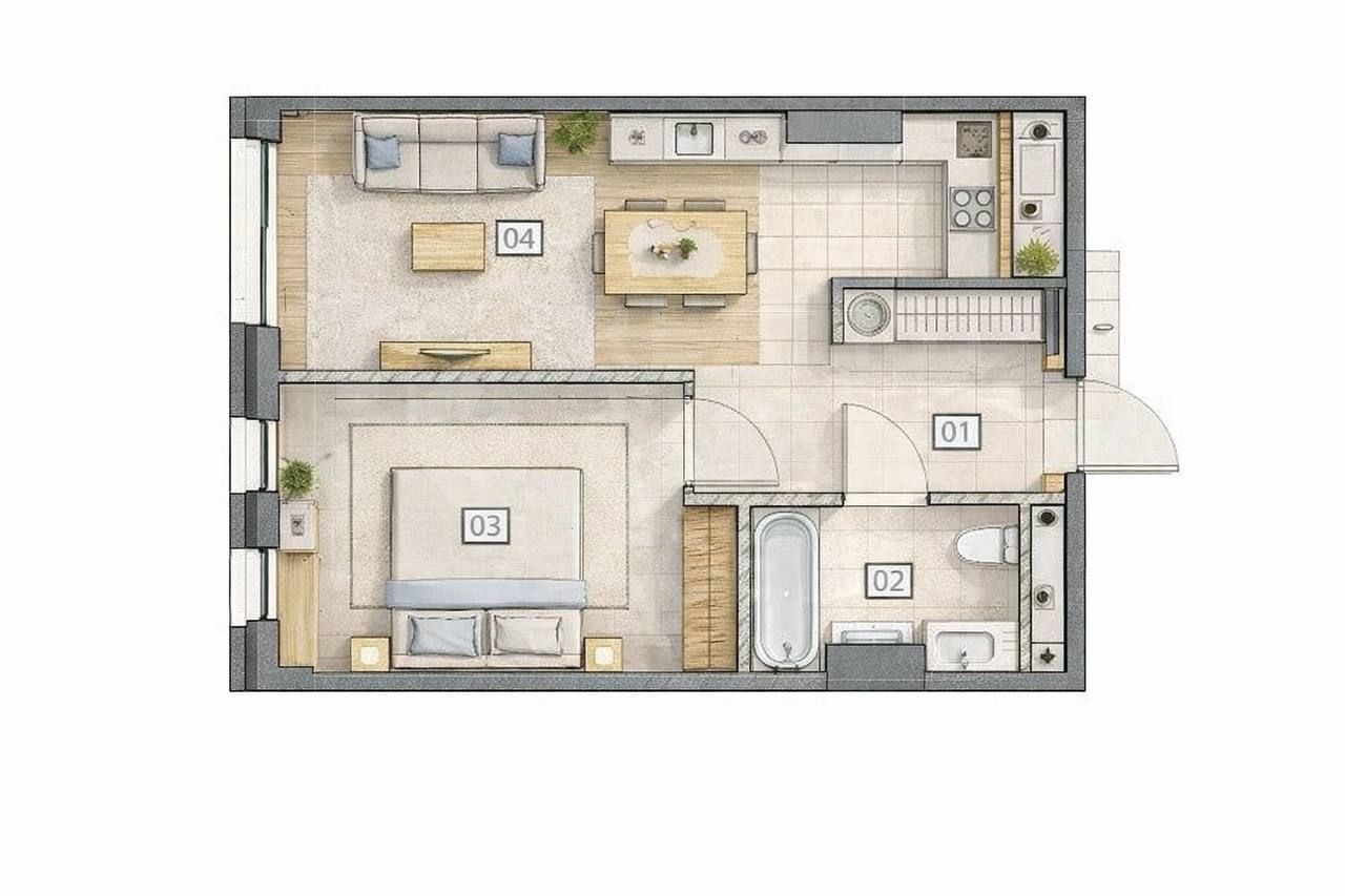 Vânzare, apartament, 1 cameră, bd. Renaşterii Naţionale, Râșcani - Poză 2