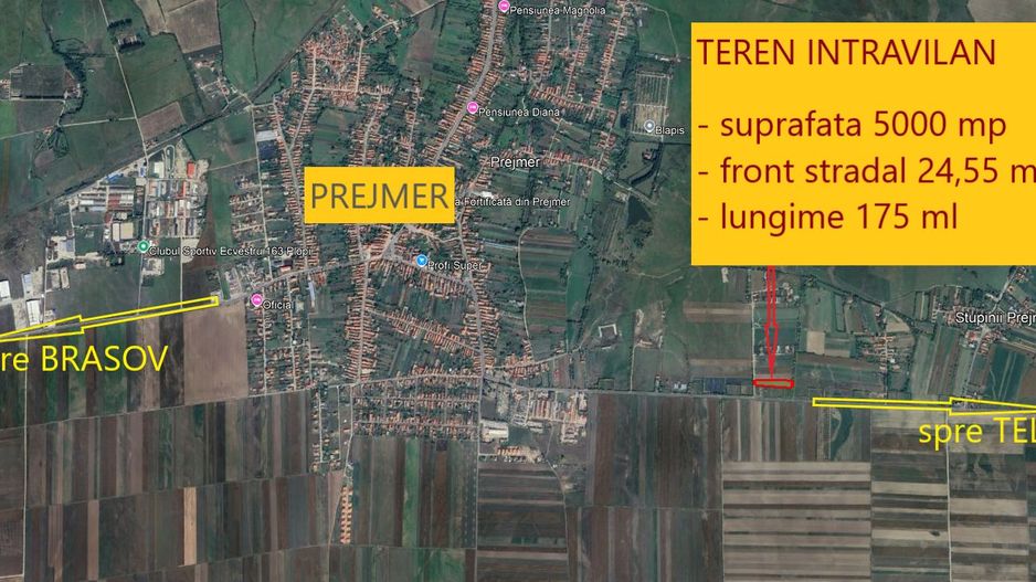 De Vanzare teren intravilan, 5000 mp in Stupinii Prejmerului - Poză 2
