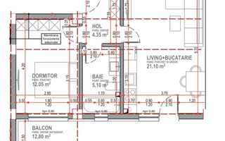 NOU  PLATOU GALATA APARTAMENT 2 CAMERE 46MP - Poză 5