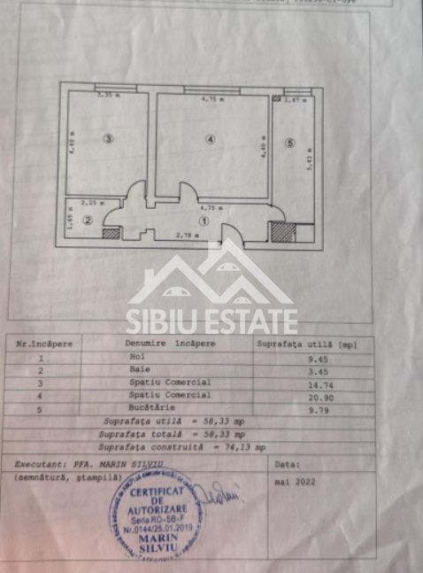 Spatiu comercial LA PRET DE APARTAMENT in Sibiu cu s. utila 56 mp.- Zona Rahovei - Poză 8