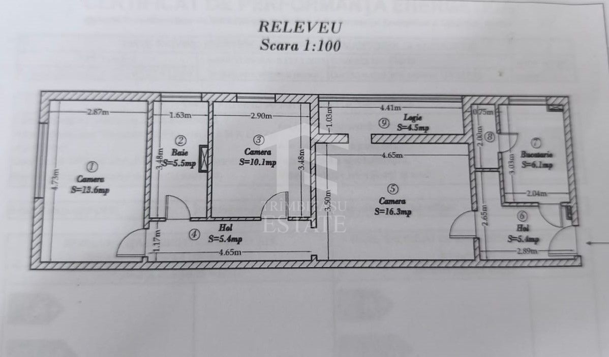 Sagului | 3 camere | 64 mp utili+balcon | centrala proprie | Et. 2\4 - Poză 4