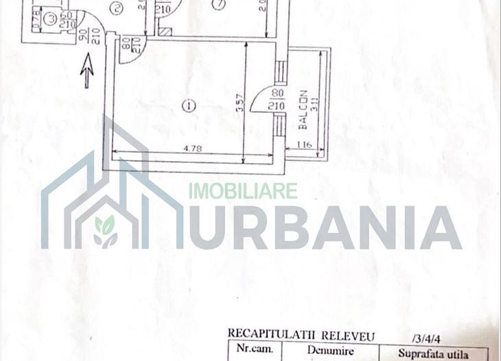 Apartament 2 camere decomandat, Galata, Iași | 50 mp + balcon închis 3,5 mp | Mobilat și utilat | Centrală, AC | Etaj 4/4 - Poză 8