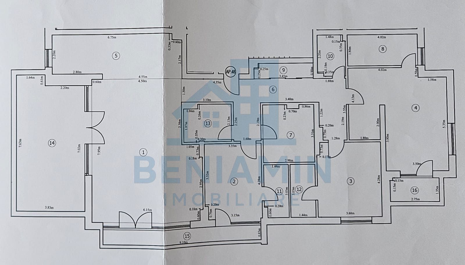 Penthouse vedere panoramica 220mp luxos modern - Schiță 14