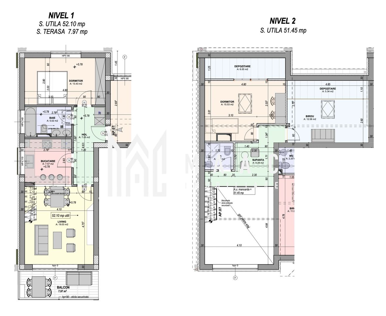 Penthouse pe 2 niveluri - FINISAT LA CHEIE - intabulat I Comision 0% - Poză 21