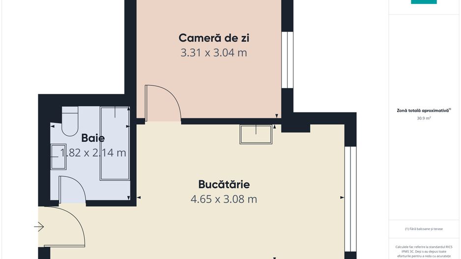 Apartament cu 1 cameră pe Strada Hunedoarei - Poză 7