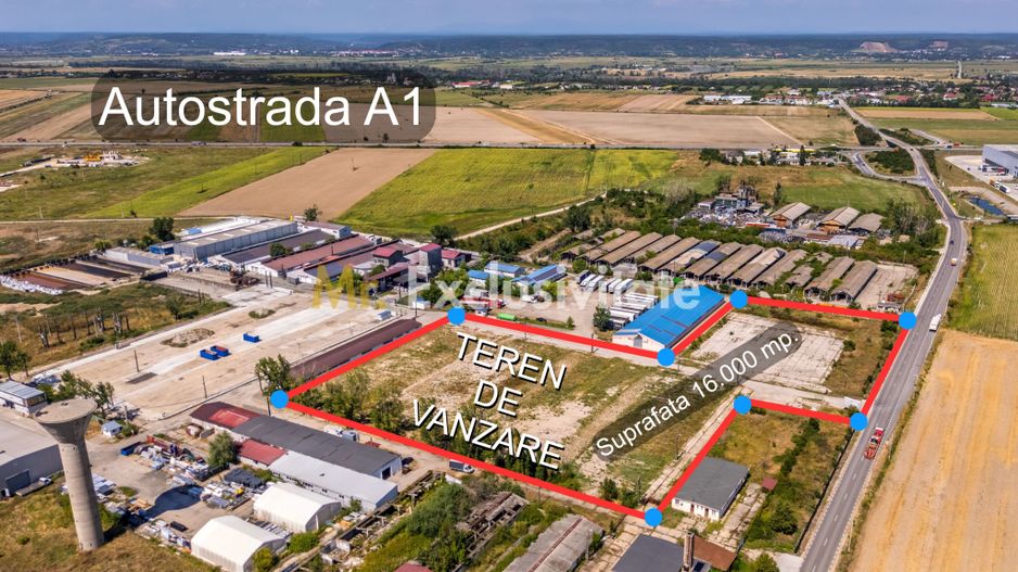 Teren industrial 16.000 mp lângă Autostrada A1 – Căteasca - Poză 1