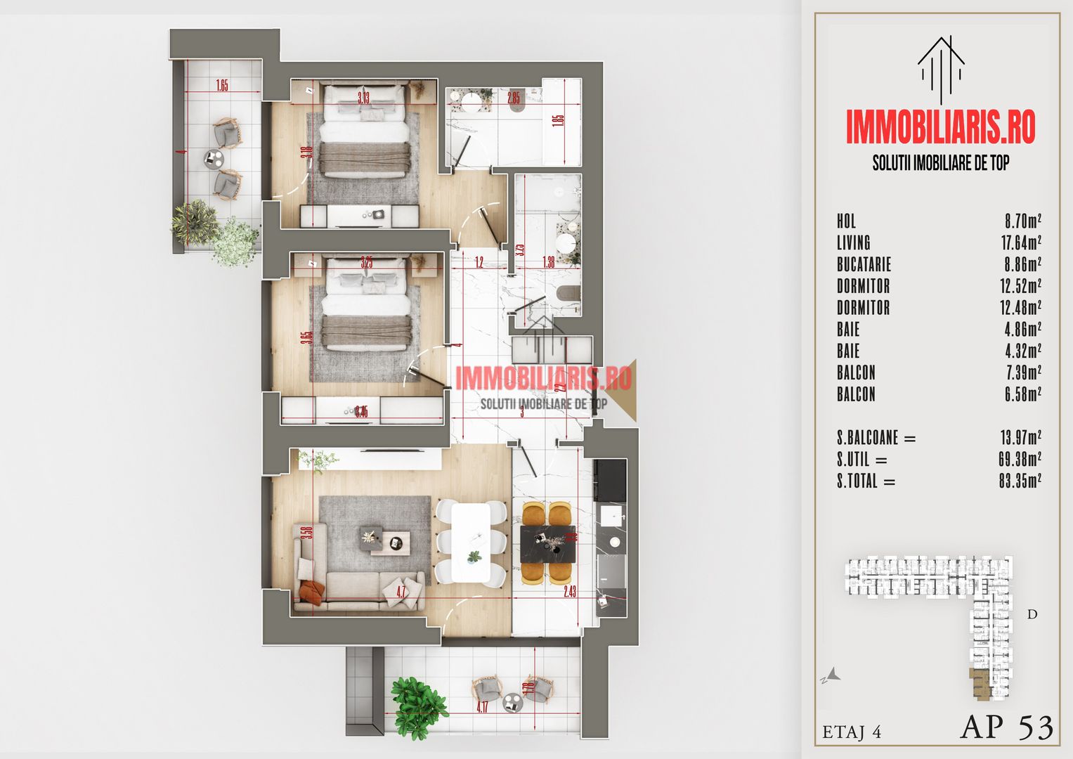 Cartier Noul Titan, Transport STB, Finisaje la Alegere, Comision 0% - Schiță 2