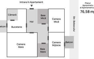 BRASADAS vinde ap 3 Cam Micro 17 et. 3/4 76 mp DECOMANDAT. - Poză 2