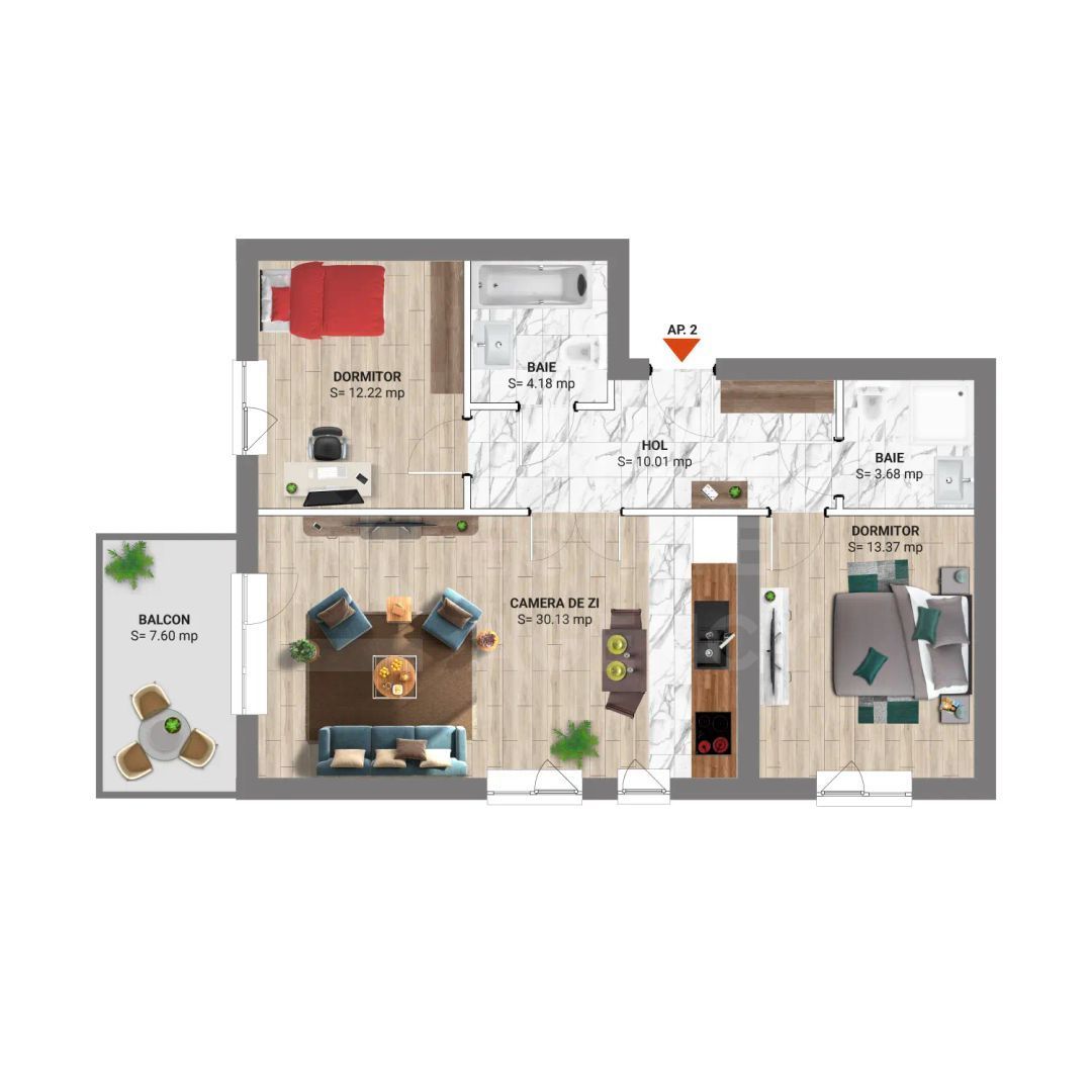 Vânzare, apartament, 3 camere, Greenfield Băneasa Residence, București - Poză 9