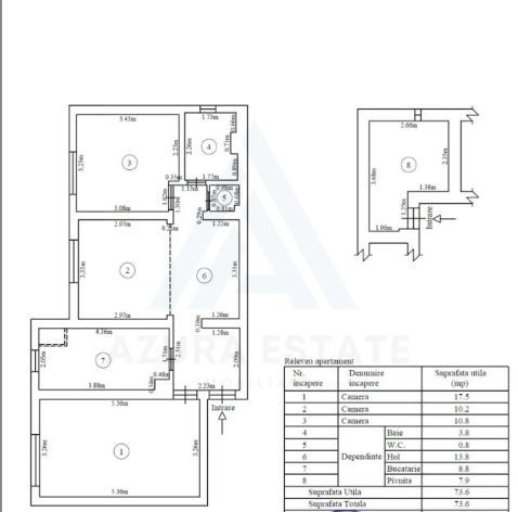 Apartament 3 camere 2 bai 66mp + pivnita Terezian - Poză 25