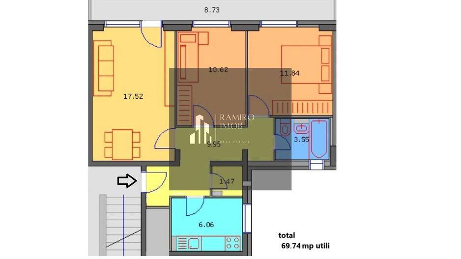 Apartament 3camere decomandat 70mp -centrala -Prelungirea Ferentari - Poză 3