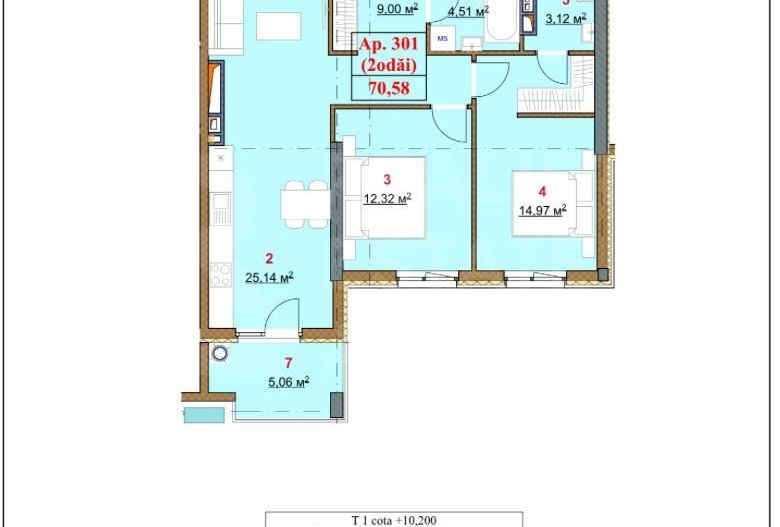 Vânzare, apartament, 3 camere, Strada Nicolae Dimo,Durlești - Poză 5